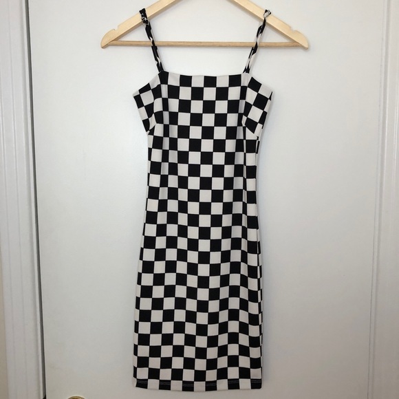 *SOLD* Fashion Nova Checkered Mini Dress - Picture 3 of 6